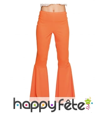 Pantalon disco orange pour femme adulte