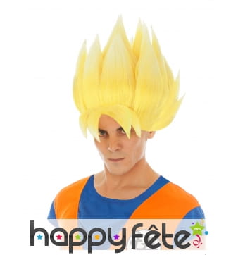 Perruque de Son Goku Super Saiyan pour homme