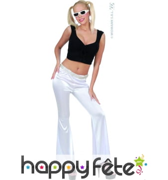 Pantalon extensible blanc pat def