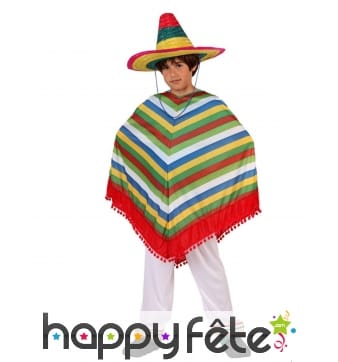 Pantalon et poncho mexicain pour garçon