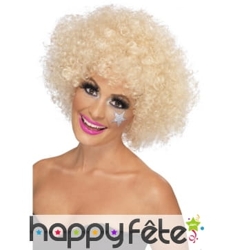 Perruque funky afro blonde