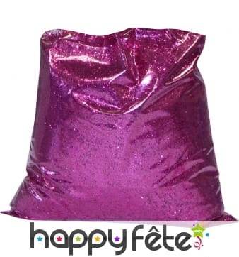 Paillettes fuchsia en sachet