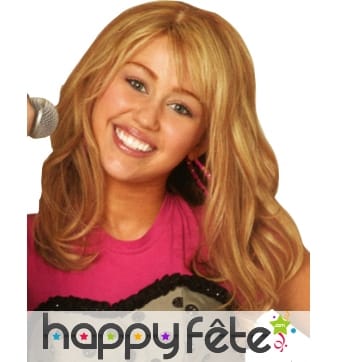 Perruque hannah montana avec mirroir