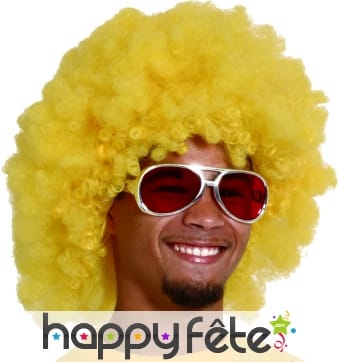 Perruque jaune afro