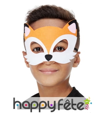 Petit masque de renard roux pour enfant