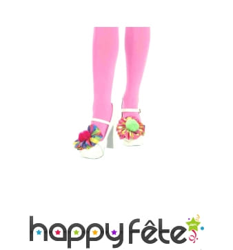 Pompons multicolores de chaussures