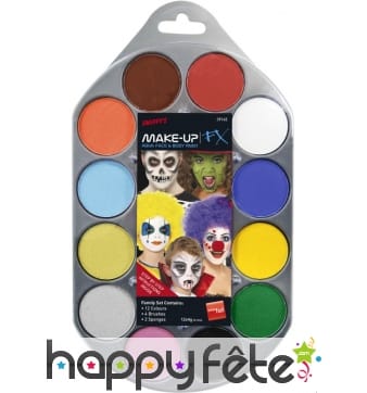 Palette peinture 12 couleurs