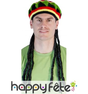 Perruque rasta avec bonnet