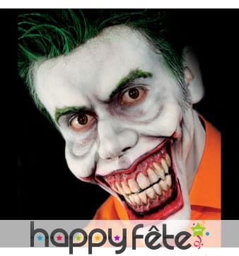 Prothèse visage de joker, en mousse