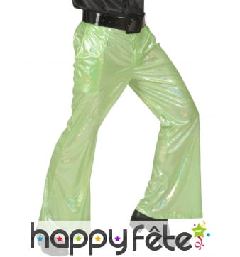 Pantalon vert holographique pour homme