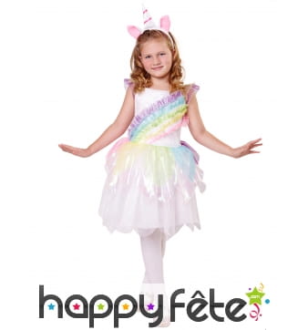 Robe de petite licorne avec oreilles, pour enfant