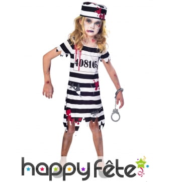 Robe de petite prisonnière zombie ensanglantée