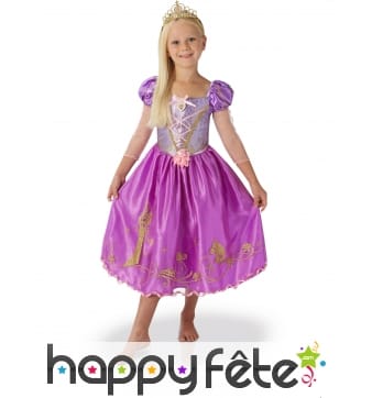 Robe de Princesse Raiponce avec tiare pour enfant