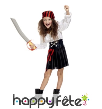 Robe et coiffe de petite pirate