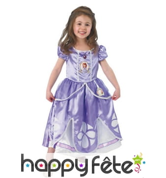 Robe et tiare Princesse Sofia pour enfant, luxe