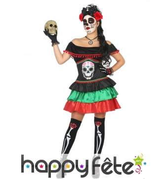 Robe Lady calavera pour femme