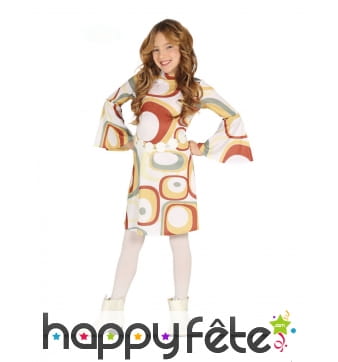 Robe motifs disco année 80 pour petite fille