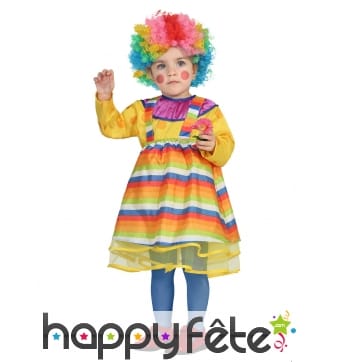 Robe multicolore de bébé clown