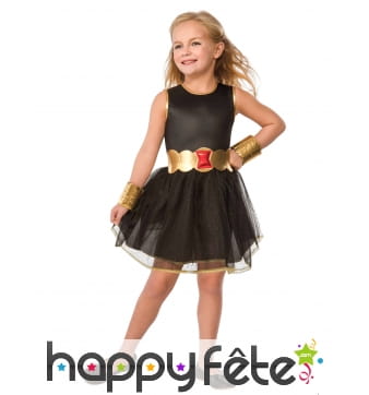 Robe noire de veuve Avengers avec tutu pour fille