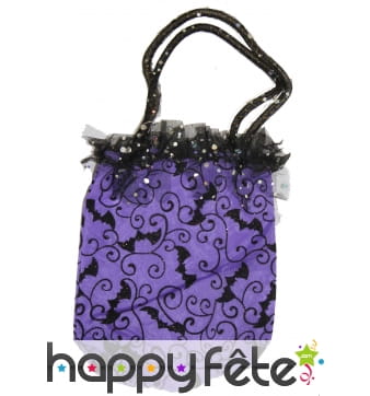 Sac à main chauve-souris violet pour Halloween