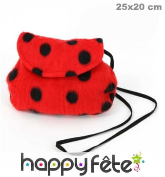 Sac à main coccinelle en peluche