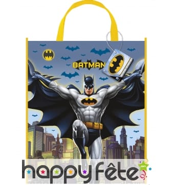 Sac Batman classique en plastique de 33 x 28 cm