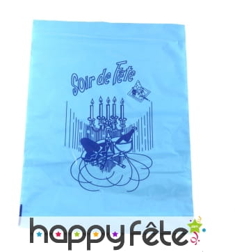 Sac bleu imprimé Soir de fête