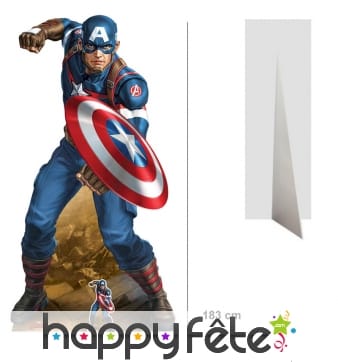 Silhouette Captain America bouclier taille réelle