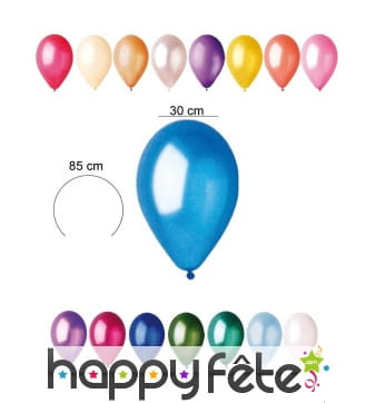 Sachet de 10 ballons nacrés de 30cm