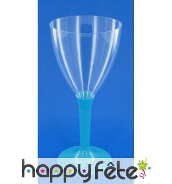 Sachet de 10 verres a vin turquoise