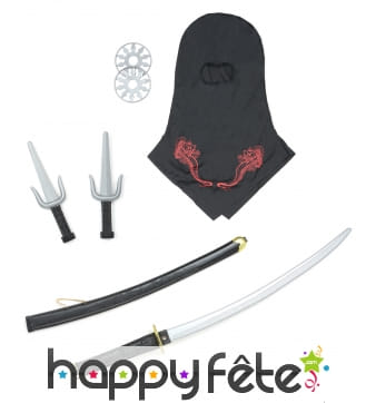 Set d'armes ninja en plastique