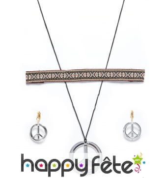 Set de bijoux hippie argentés