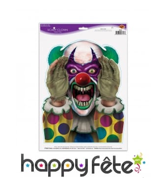 Stickers de clown tueur, 30 x 43 cm