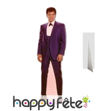 Silhouette de Elvis Presley en costume violet