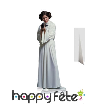 Silhouette de la princesse Leia en robe blanche