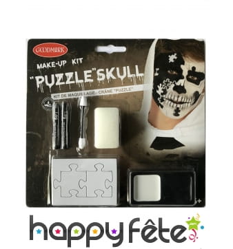 Set de maquillage puzzle et tête de mort