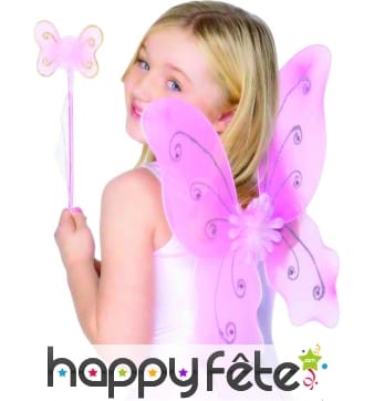 Set de papillon rose pour enfant