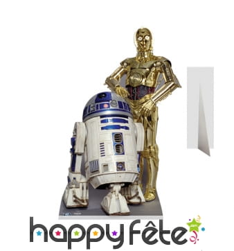 Silhouette de R2-D2 et C3-po en carton plat