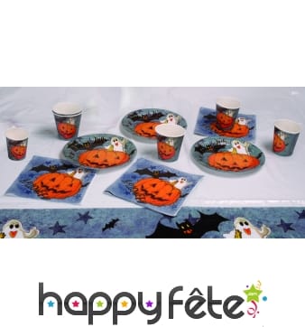 Set de table halloween citrouille et amis