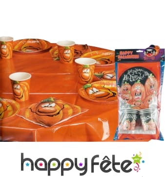 Set de table halloween citrouille