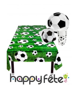 Set de vaisselle jetable football