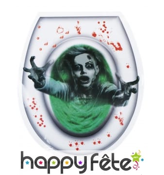 Sticker femme zombie pour lunette de WC