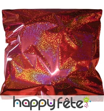 Sac polypro hologramme rouge