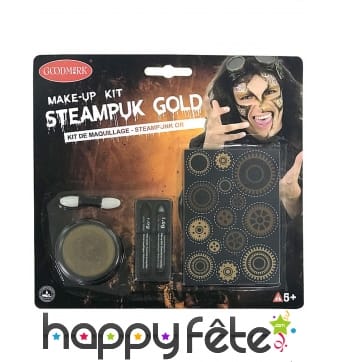 Set steampunk doré de maquillage