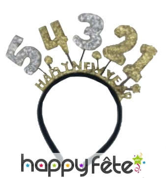 Serre-tête happy new year avec décompte