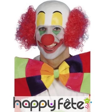 Tête clown avec cheveux rouge