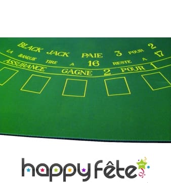 Tapis de black jack vert