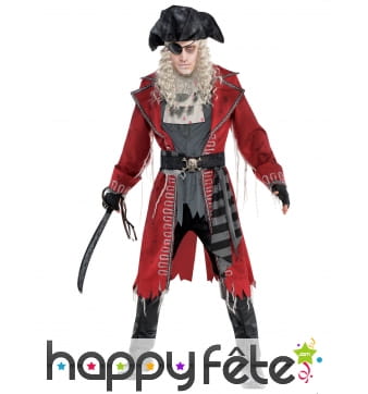 Tenue de capitaine pirate zombie pour adulte