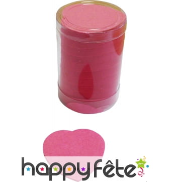 Tube de confettis coeur fuschia