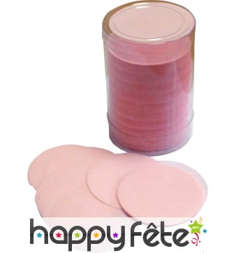 Tube de confettis rond rose